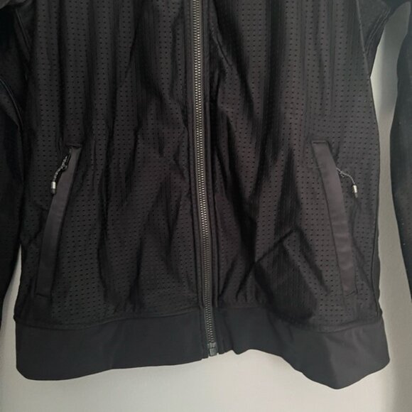 Lululemon Moto Style Mesh Jacket Black Size 4 - Picture 2 of 7